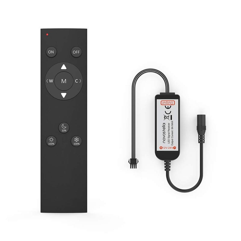 NOVOSTELLA جهاز تحكم عن بُعد NOVOSTELLA 360 RF لمجموعة أضواء شريط LED القابلة للتعديل بطول 20 قدم - 40 قدم، قابل للتعتيم 3000K-6000K ضوء النهار والأبيض الدافئ، 10 مستويات سطوع - Image 1